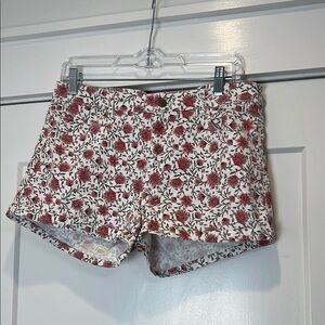 H&M pink and White Floral High Waist Shorts size 12.